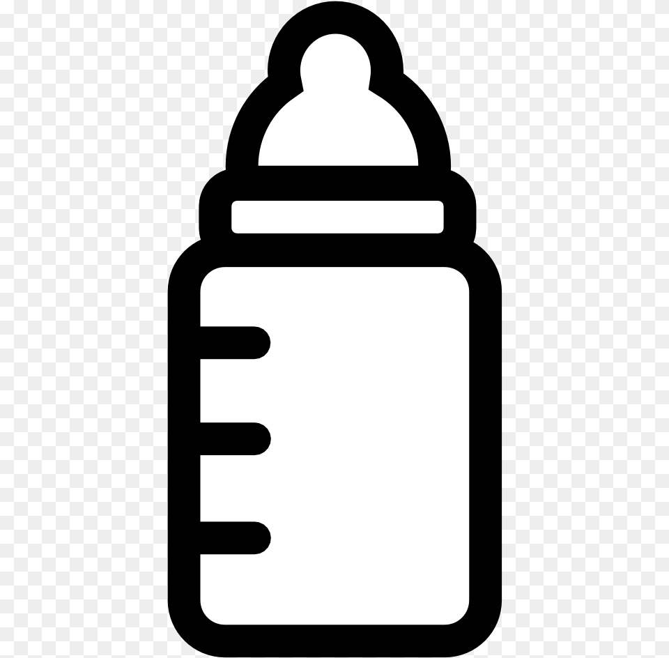 Baby Rattle Bottle Black And White Baby Bottle Symbol Black And White, Jar Png Image