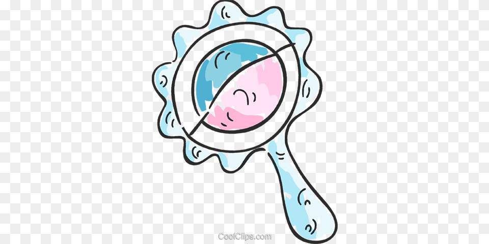 Baby Rattle Royalty Vector Clip Art Illustration, Cooking Pan, Cookware, Magnifying, Person Png Image