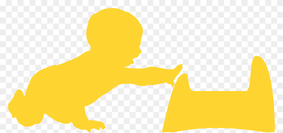 Baby Reaching For A Potty Silhouette, Indoors, Person, Bathroom, Room Free Transparent Png