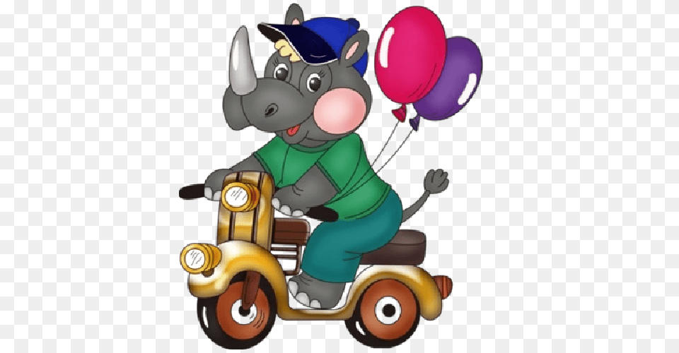 Baby Rhino, Balloon Free Transparent Png