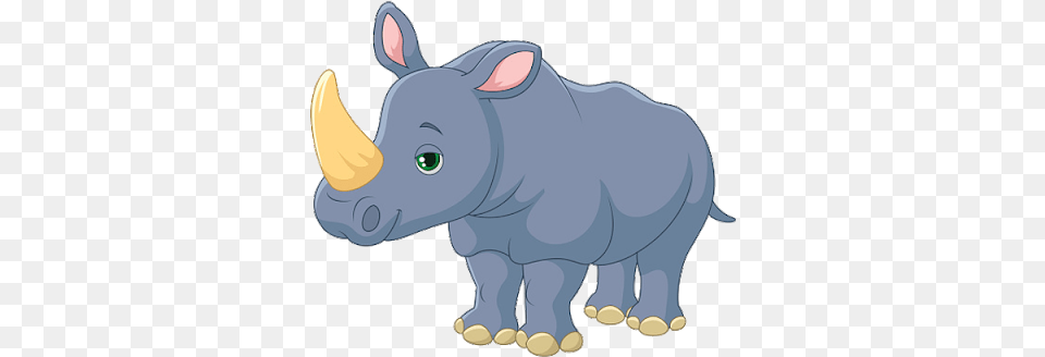 Baby Rhinoceros Rhinoceros Cartoon, Animal, Wildlife, Mammal, Rhino Png Image