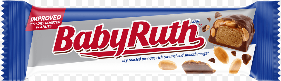Baby Ruth Dry Roasted Peanuts Baby Ruth Candy Bar, Food, Sweets, Snack, Bread Png Image