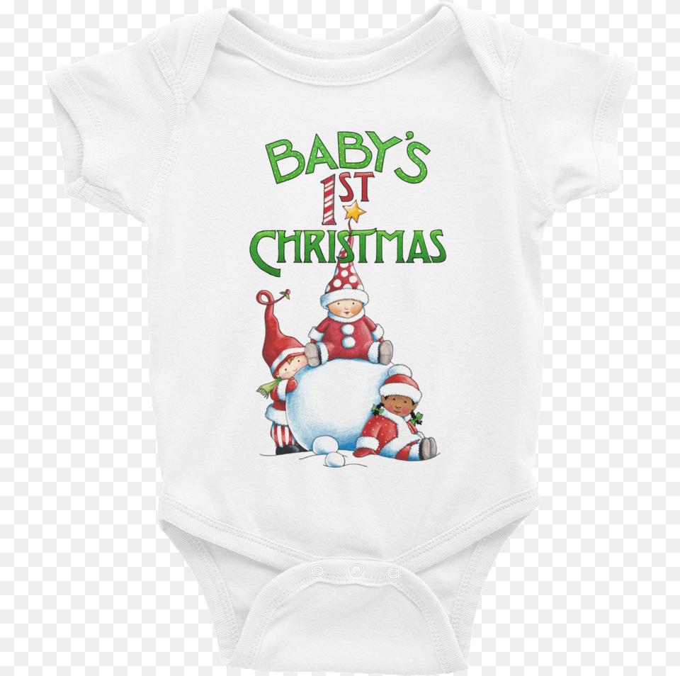Baby S First Christmas Cartoon, Clothing, T-shirt, Person, Face Free Png Download