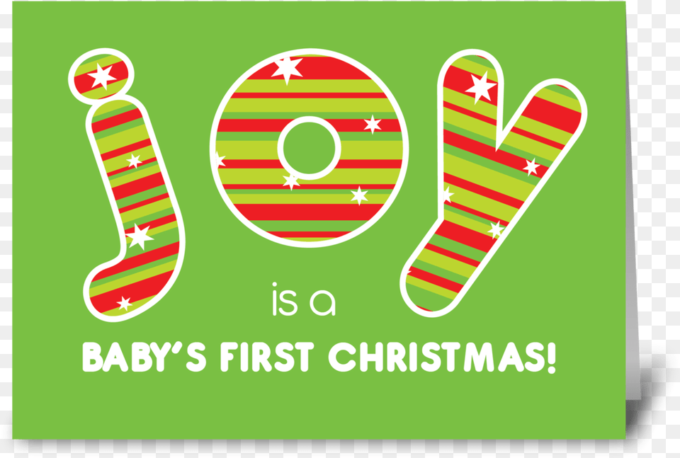 Baby S First Christmas Joy Red Amp Green Greeting Card Graphic Design, Advertisement, Logo Free Png Download