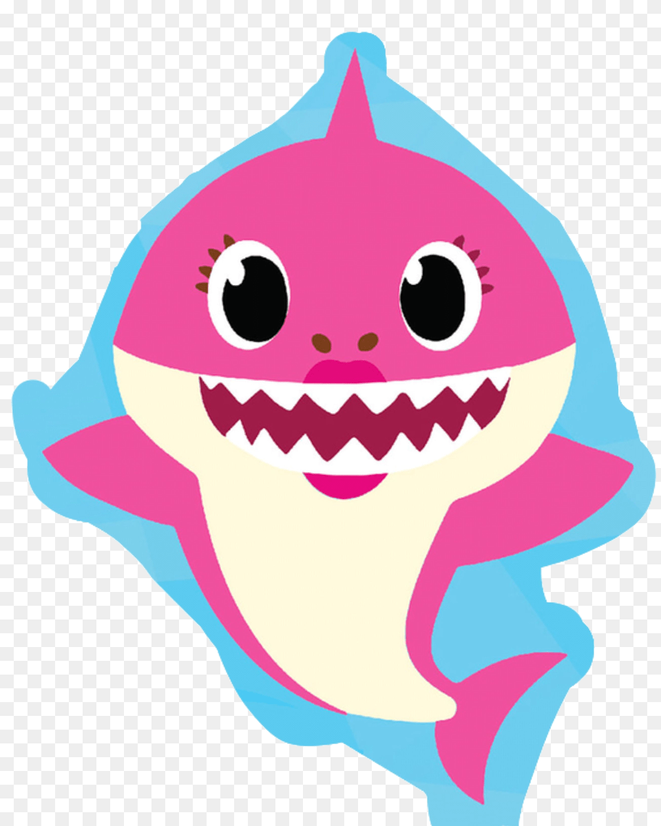 Baby Shark, Sticker, Animal, Cream, Dessert Png Image