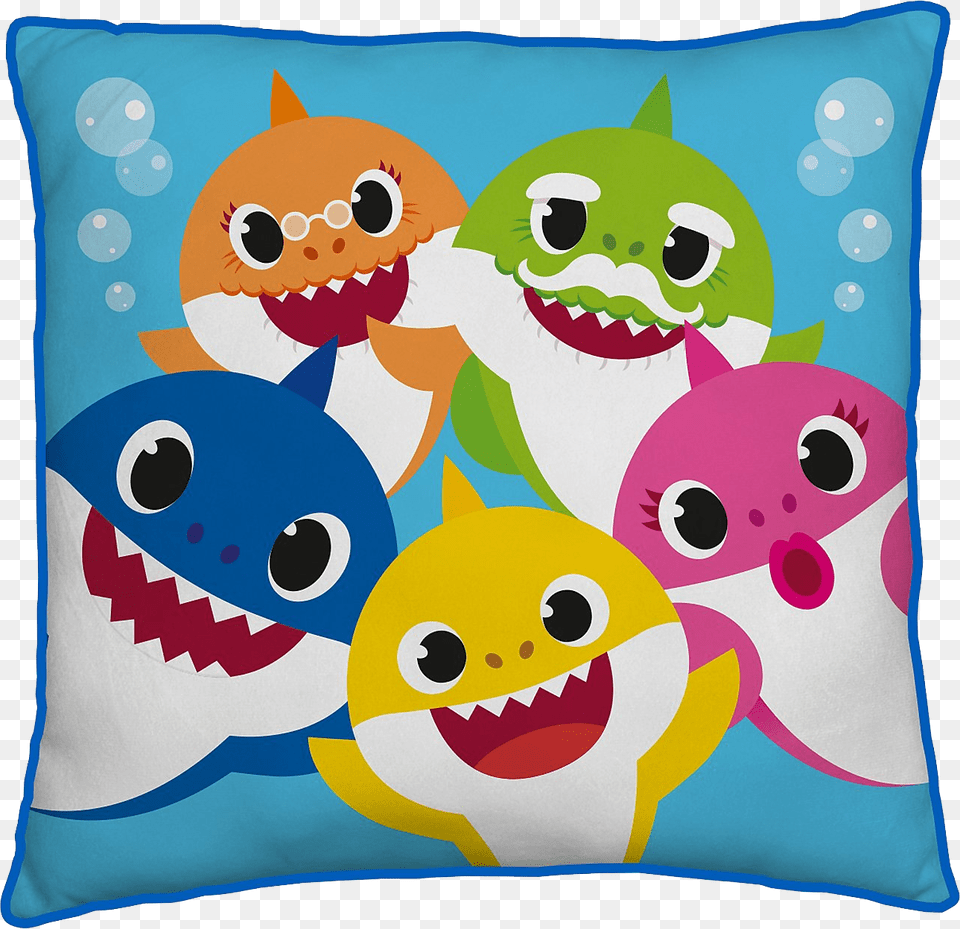Baby Shark, Cushion, Home Decor, Pillow, Applique Free Png Download