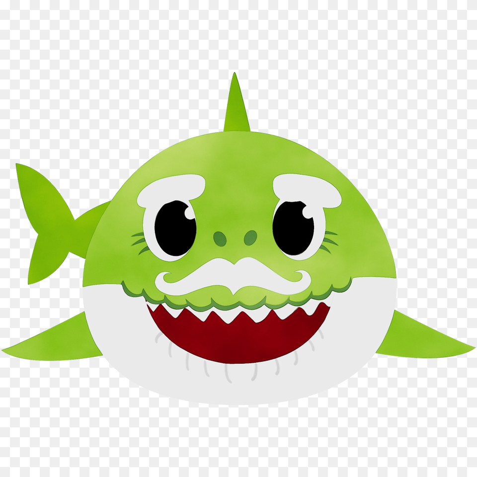 Baby Shark, Green, Animal, Fish, Sea Life Free Transparent Png