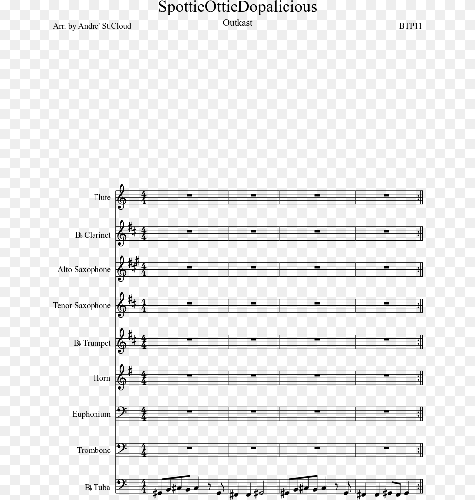 Baby Shark Music For French Horn You Re Gonna Go Far Kid Trombone Sheet Music, Gray Free Png