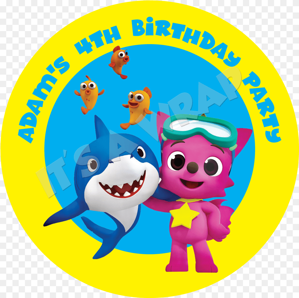 Baby Shark Party Box Stickers Sticker Baby Shark, Logo, Symbol, Badge, Person Free Png