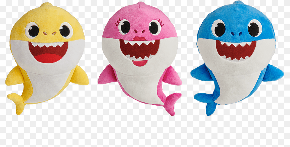 Baby Shark Stuffed Animal Baby Shark Plush, Toy, Applique, Pattern Free Png