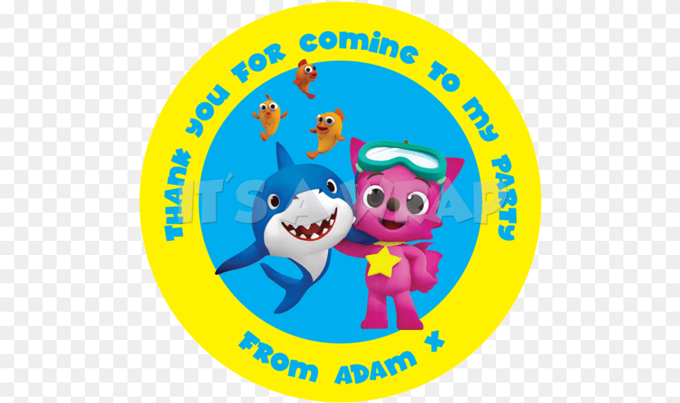 Baby Shark Sweet Cone Stickers Cartoon, Logo, Badge, Symbol, Person Free Png Download