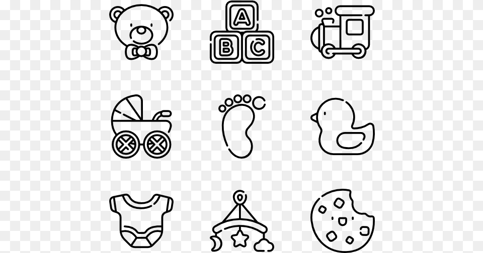 Baby Shower Baby Boy Icon, Gray Png