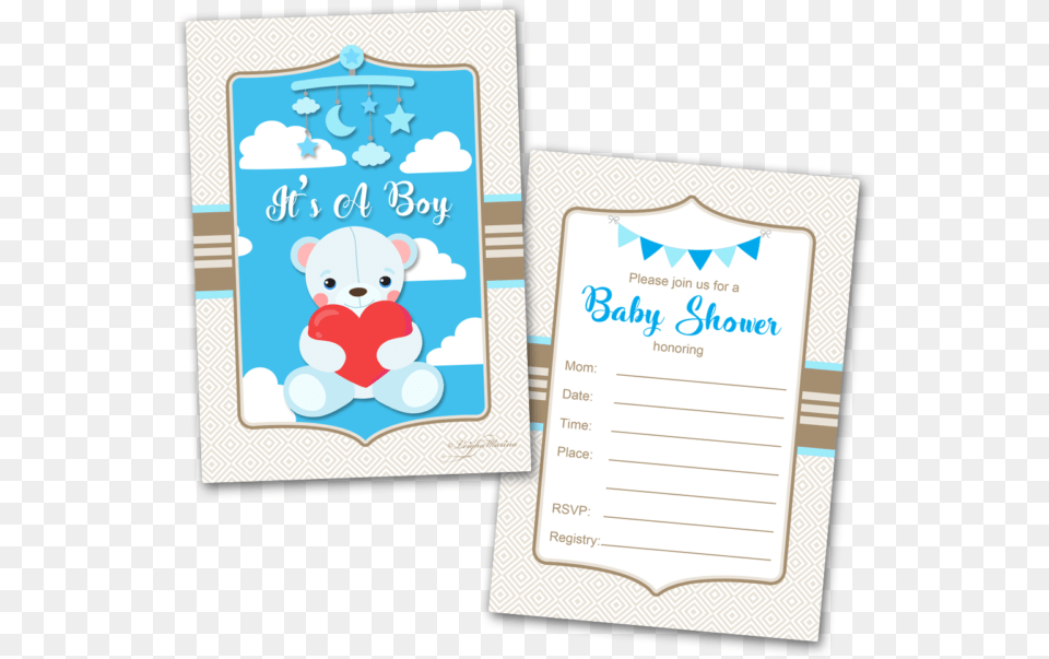 Baby Shower Cards And 20 Envelopes It S A Boy Cartoon, Page, Text, Advertisement, Poster Free Png