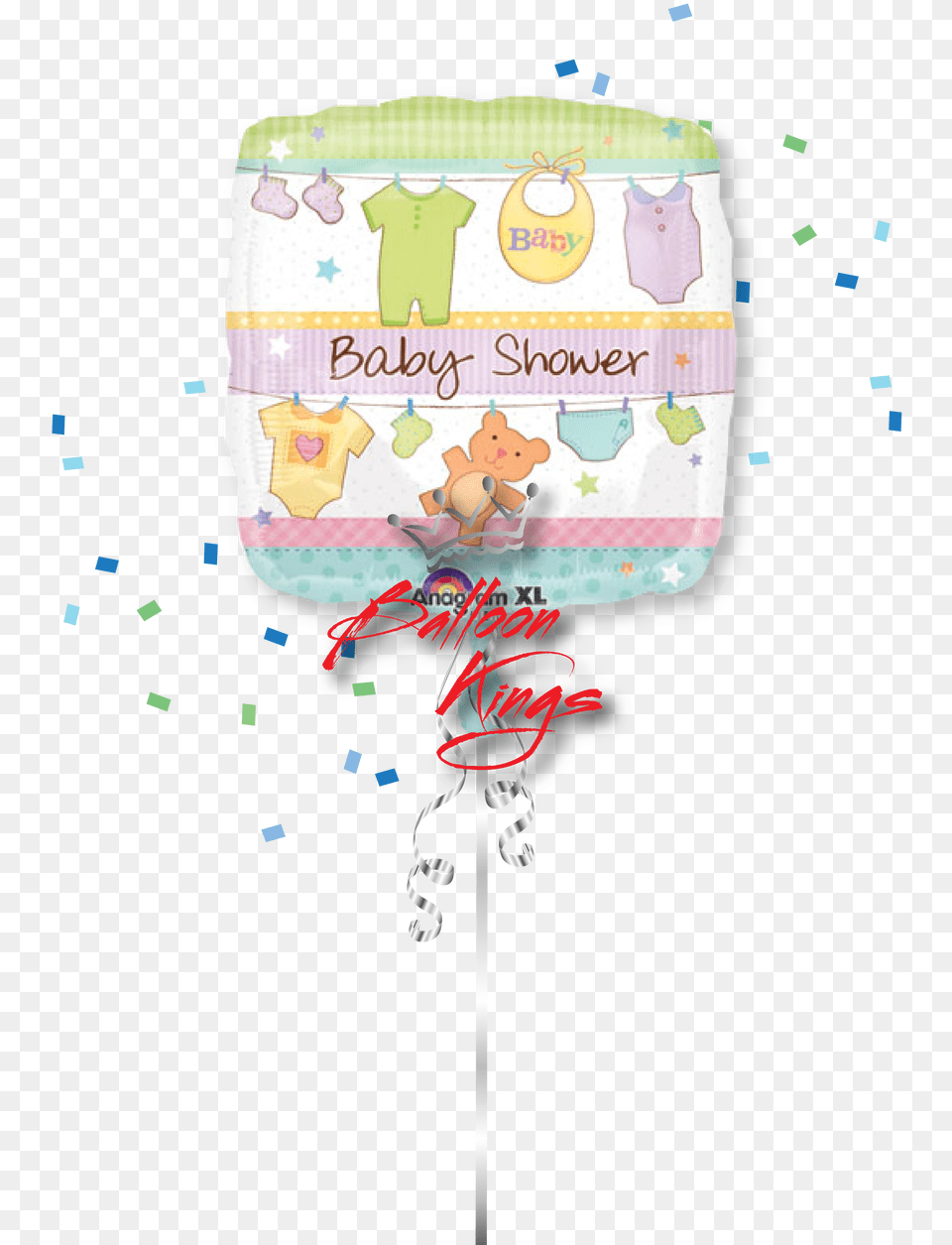 Baby Shower Cuddly Clothesline Anagram 18 Inch Square Foil Balloon Cuddly Clothesline, Diaper, Lamp, Cushion, Home Decor Free Png