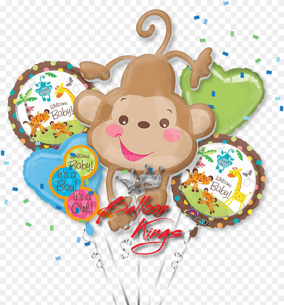 Baby Shower Fisher Price Bouquet, Balloon, Food, Sweets, Candy Free Png Download