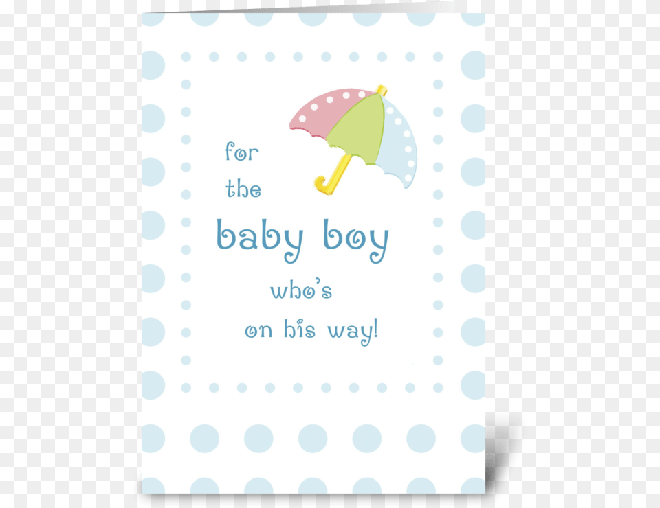 Baby Shower For Boy With Dots Umbrella Greeting Card Baby Dusche Regenschirm Mit Blauen Punkten Grukarte, Envelope, Greeting Card, Mail, Pattern Png Image