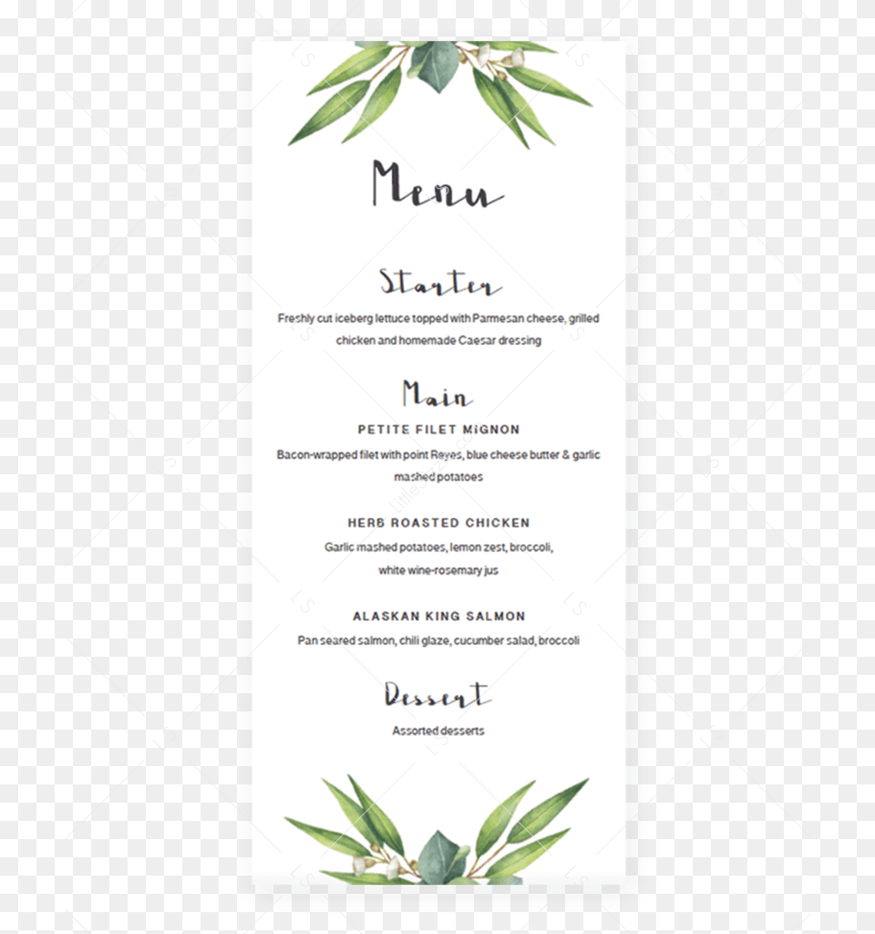Baby Shower Menu Card Template By Littlesizzle, Advertisement, Poster, Plant, Text Free Png Download