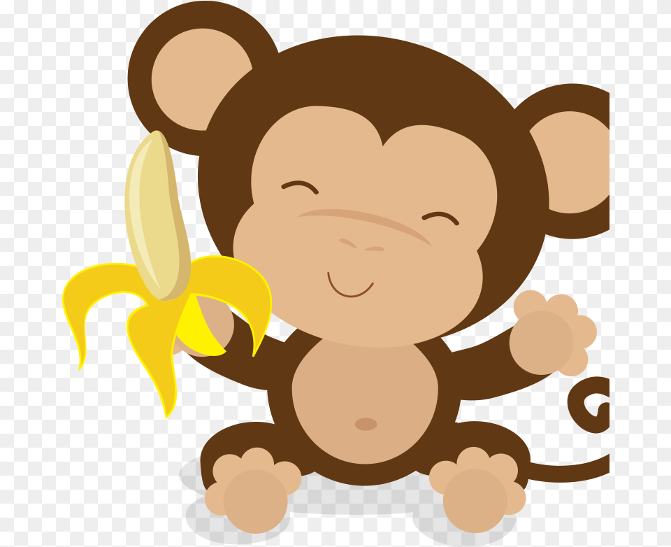 Baby Shower Monkey Clipart Download Baby Shower Clip Art Monkey, Banana, Food, Fruit, Plant Free Transparent Png
