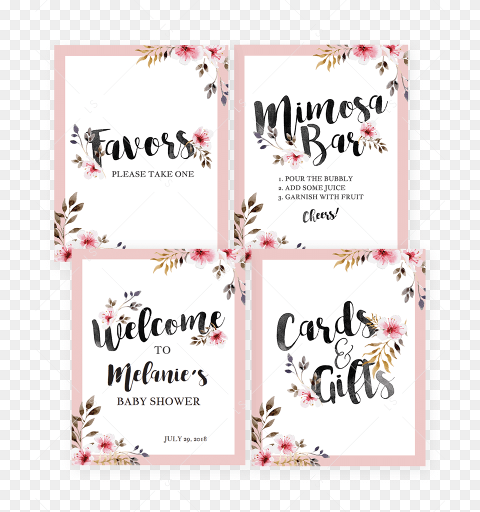 Baby Shower Signs For Tables, Advertisement, Envelope, Greeting Card, Mail Free Png
