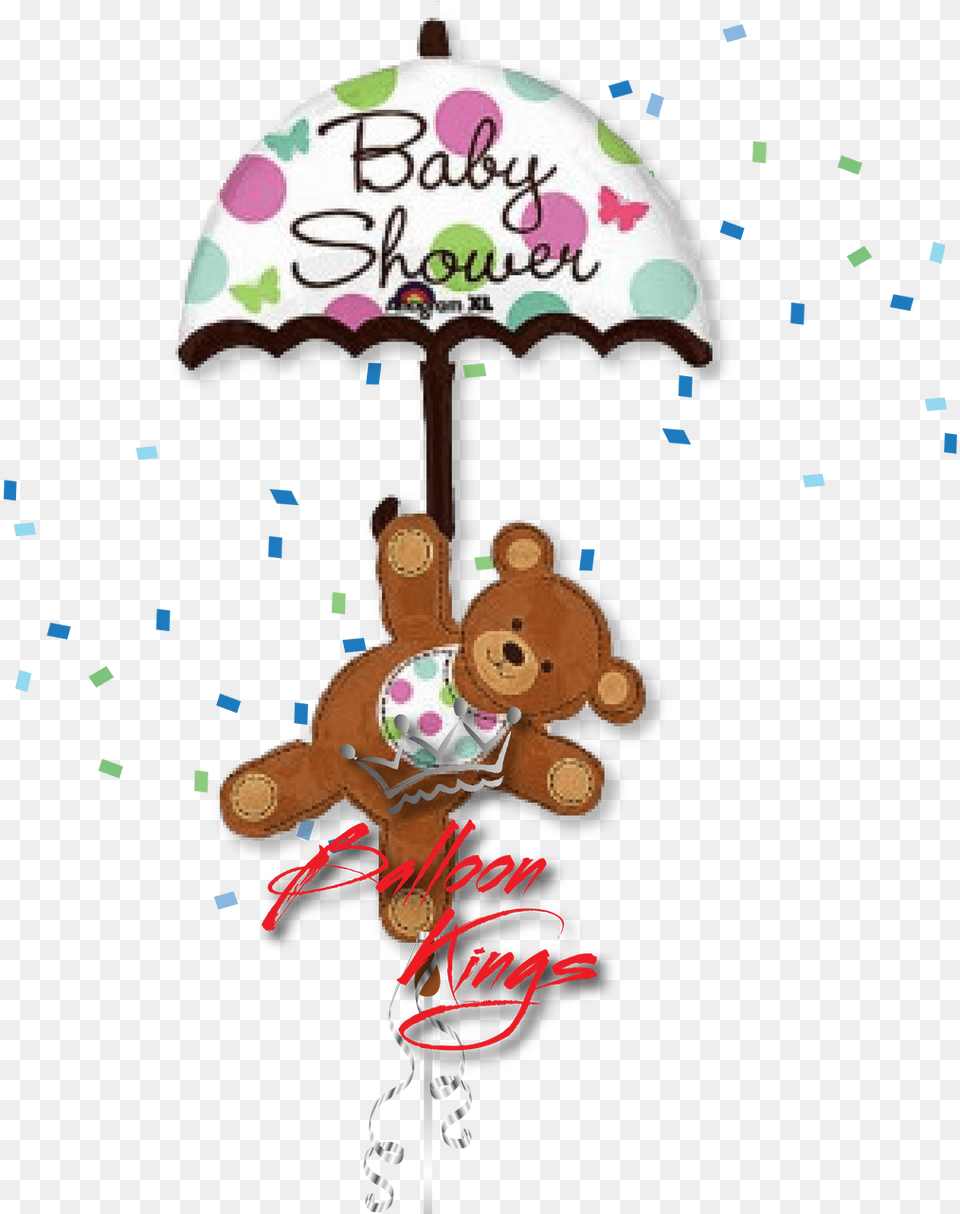 Baby Shower Umbrella Bear Anagram Brand Balloons Baby Shower Umbrella Amp Bear, Lamp Free Png