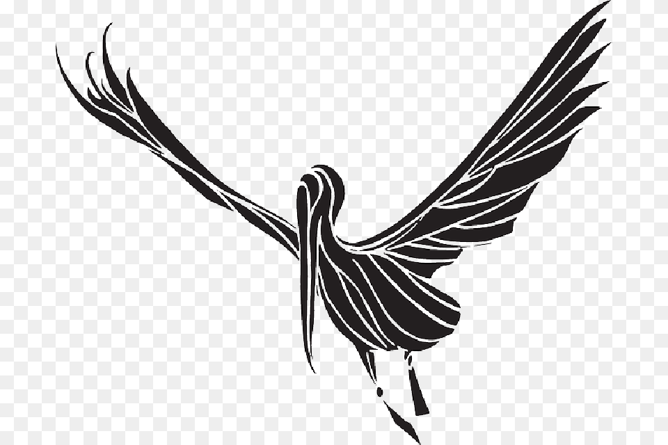 Baby Silhouette Bird Flying Wings Stork Fly Public, Stencil, Animal, Smoke Pipe Png Image