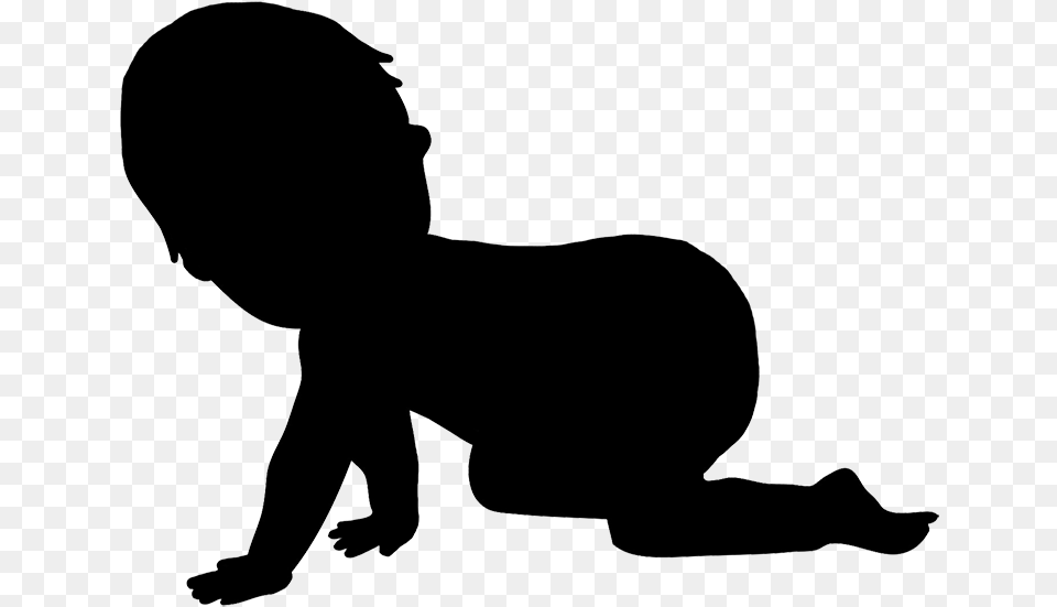 Baby Silhouette Boy Baby Girl Silhouette, Kneeling, Person Free Transparent Png