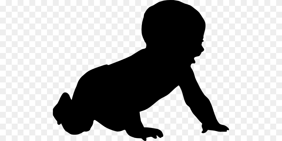 Baby Silhouette Clip Art, Person, Crawling, Head Free Png