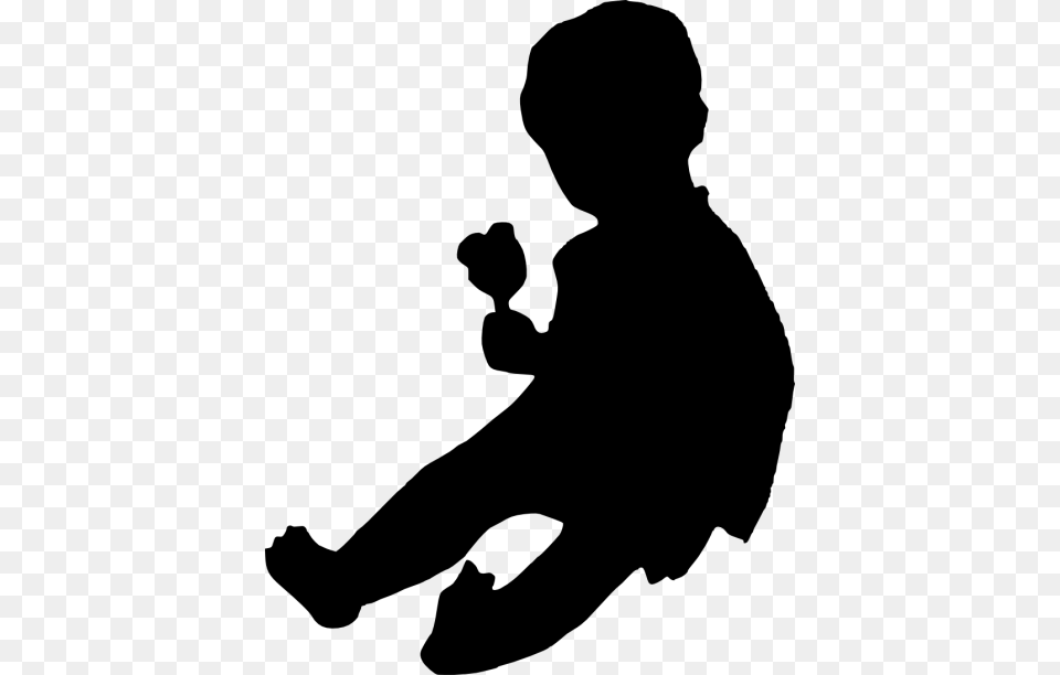 Baby Silhouette Cliparts For Your Inspiration And Presentations, Person, Kneeling, Head Free Png Download