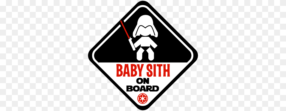Baby Sith On Board Sticker Star Wars, Sign, Symbol, First Aid, Person Png Image