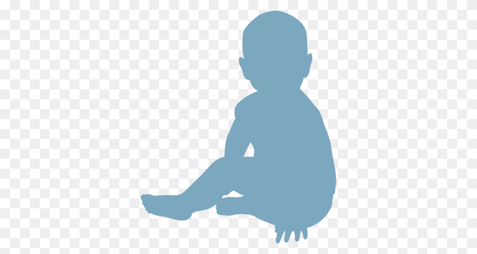 Baby Sitting Silhouette Baby Silhouette, Person, Head, Kneeling Png