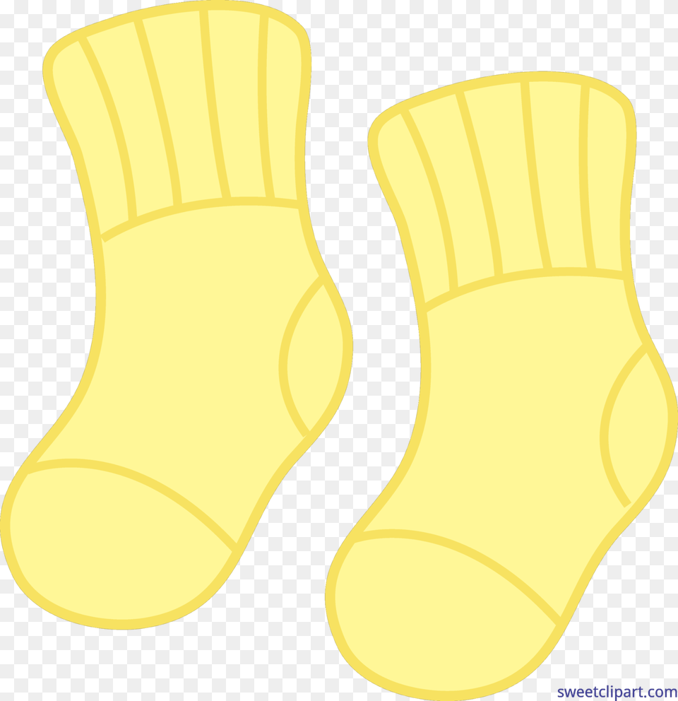 Baby Socks Yellow Clip Art, Clothing, Hosiery, Sock, Smoke Pipe Free Png Download