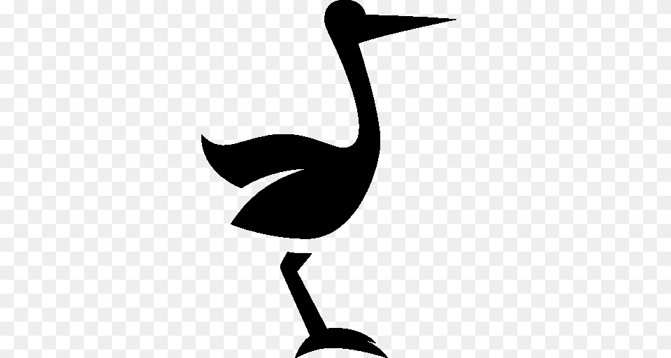 Baby Stork Icon Android Iconset, Silhouette, Stencil, Animal, Bird Png