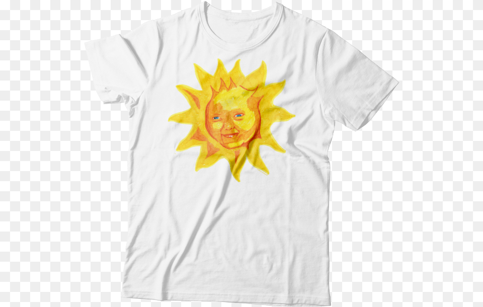 Baby Sun Teletubbies Unisex T Shirt By Marina Nosequget Creative Tshirt Design For Men, Clothing, T-shirt, Face, Head Free Png Download