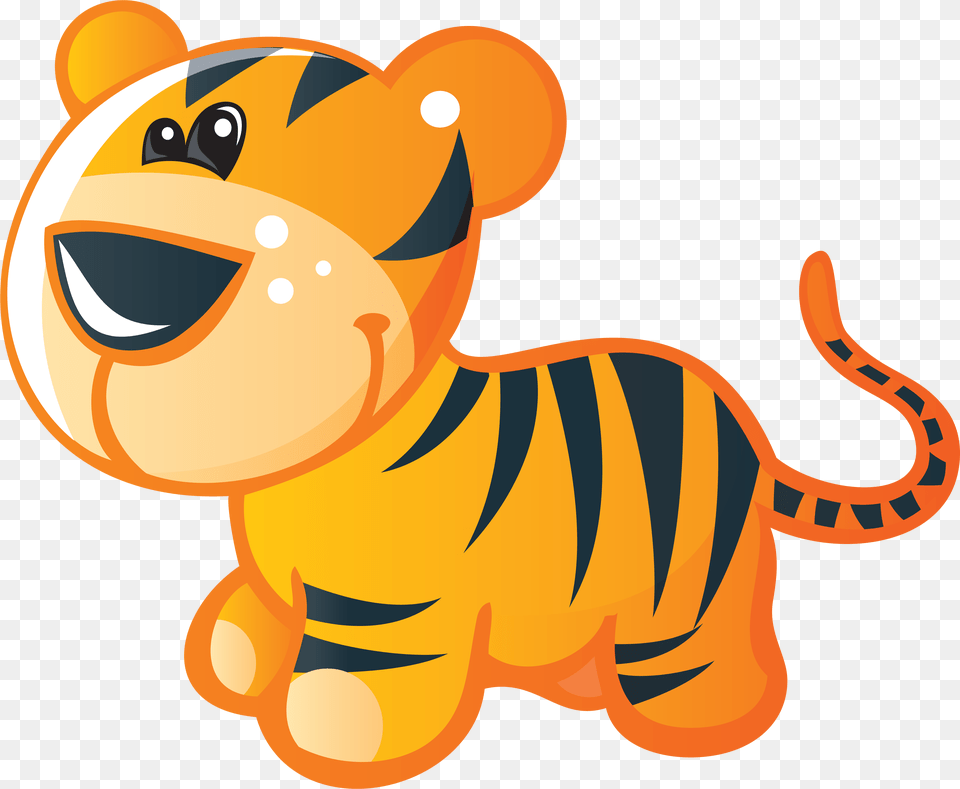 Baby Tigers Bengal Tiger Cuteness Clip Art Cartoon Cute Tiger, Person Free Png Download