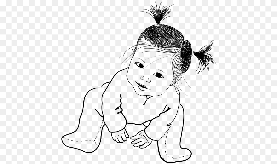 Baby Toddler Cute Child Infant Children Adorable Desenho Para Colorir Tumblr Bebe, Gray Free Png Download