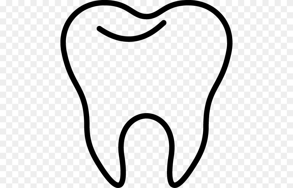 Baby Tooth Clip Art Outline, Cushion, Home Decor, Electronics, Headphones Free Png Download