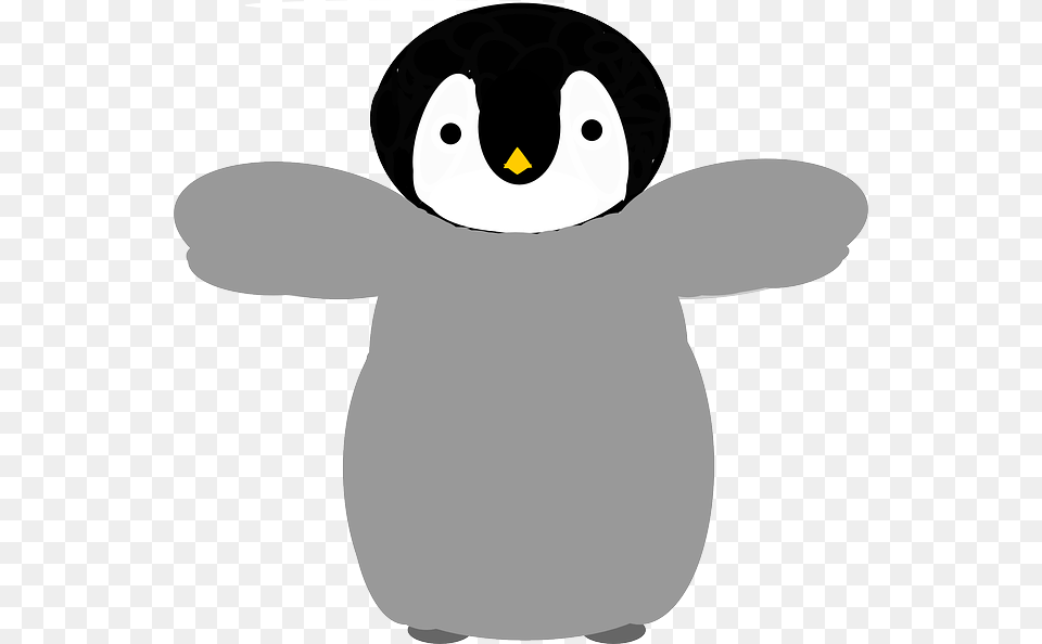 Baby Tux Penguin Linux Cartoon Bird Cute Baby Penguin Clip Art, Animal, Nature, Outdoors, Snow Free Png Download
