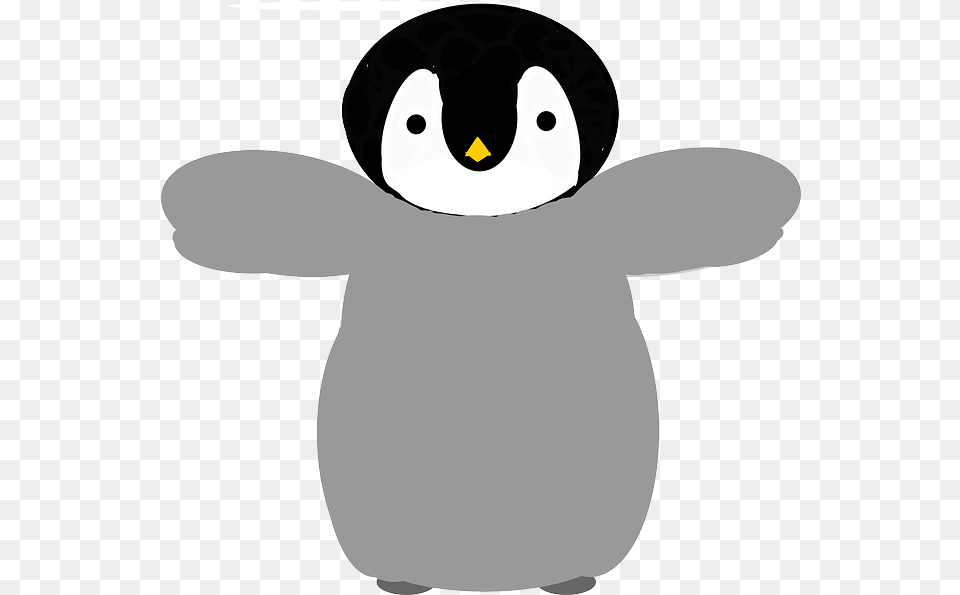 Baby Tux Penguin Linux Cartoon Bird Cute Public Penguin Clip Art, Animal, Nature, Outdoors, Snow Png