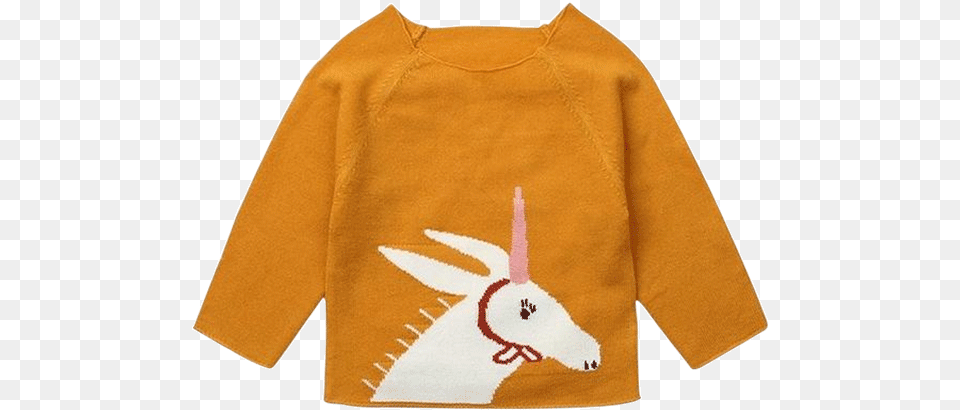 Baby Unicorn Knitted Sweater Giraffe, Clothing, Knitwear, Sweatshirt, Long Sleeve Png Image