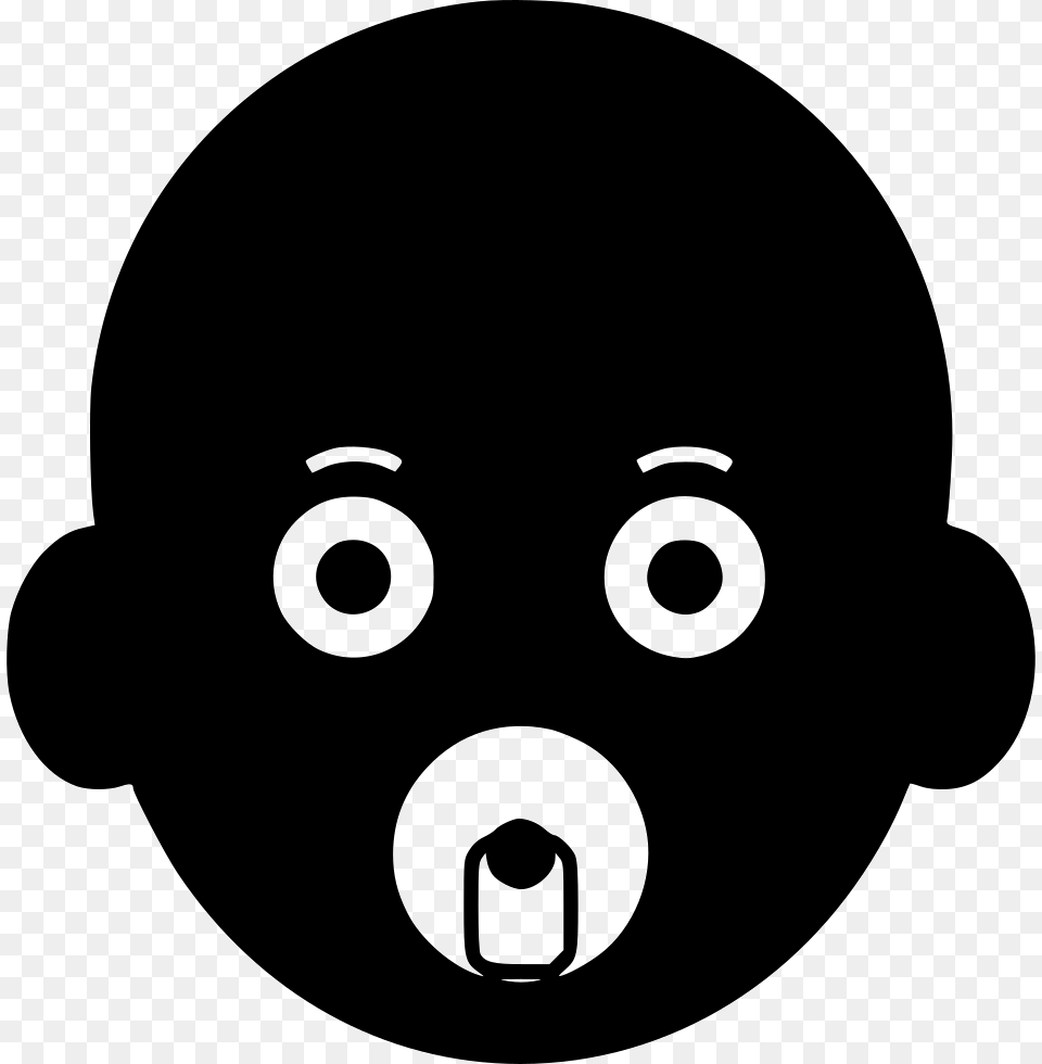 Baby Vector Newborn Symbol White Baby Icon Vector, Stencil, Silhouette, Person Png Image