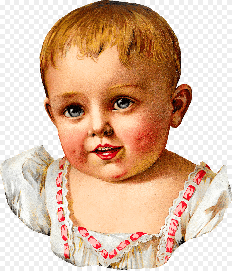 Baby Victorian Illustration Child Clipart Printable, Face, Head, Person, Photography Free Transparent Png