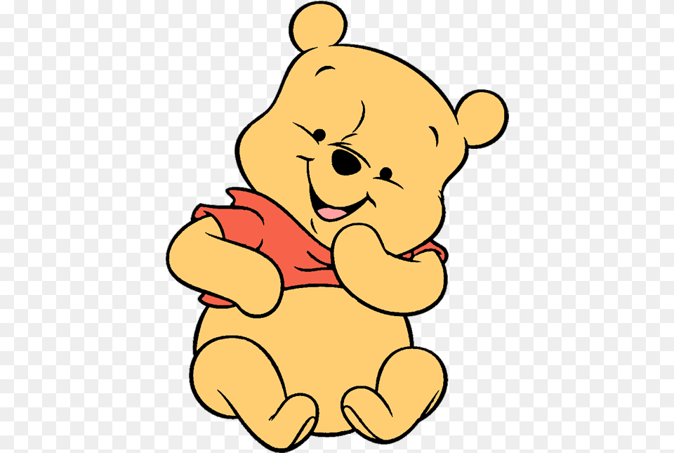 Baby Winnie The Pooh And Friends Clipart Vector Baby Winnie The Pooh Outline, Animal, Bear, Mammal, Wildlife Png Image
