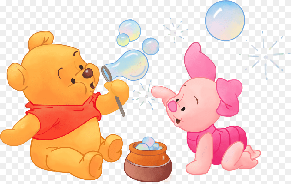 Baby Winnie The Pooh And Piglet, Person, Face, Head Free Png Download