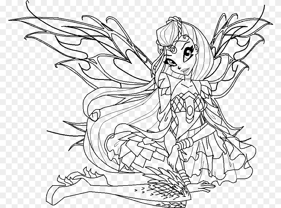 Baby Winx Coloring Pages, Gray Png