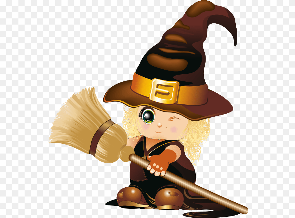 Baby Witch Brujitas Hermosas Imagenes, Person, Face, Head, Broom Free Transparent Png