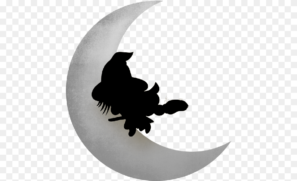 Baby Witches Cartoon Clip Art Cartoon Moon Cute Halloween, Nature, Night, Outdoors, Astronomy Png