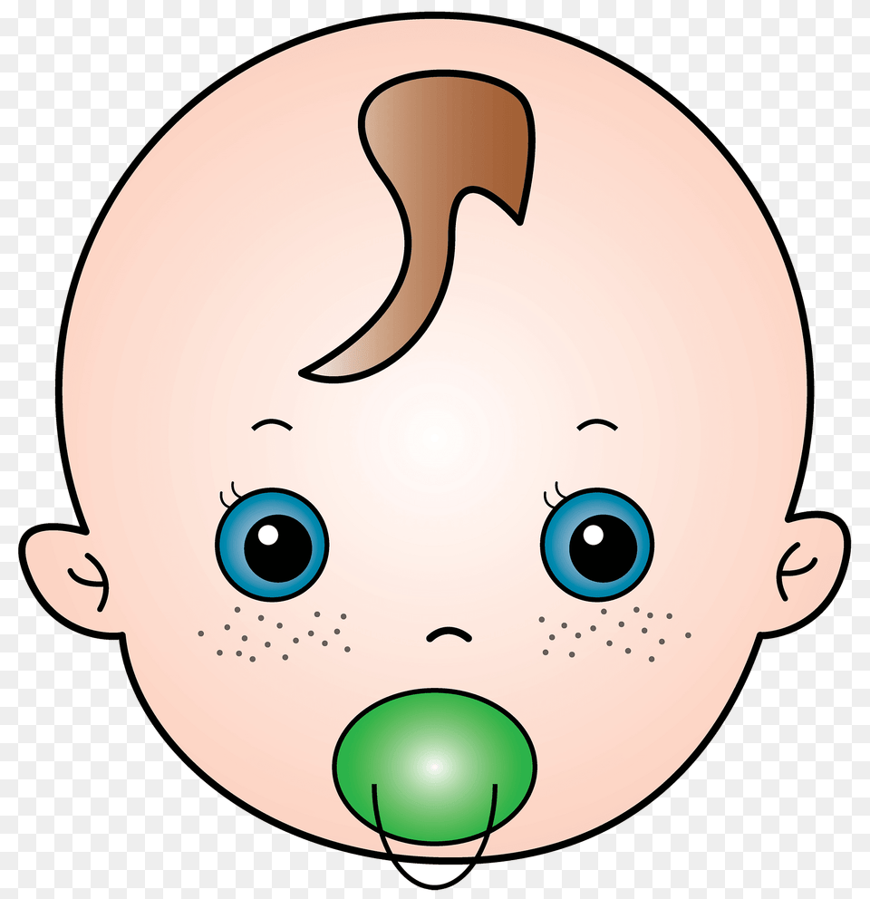 Baby With A Pacifier Clipart Free Png Download