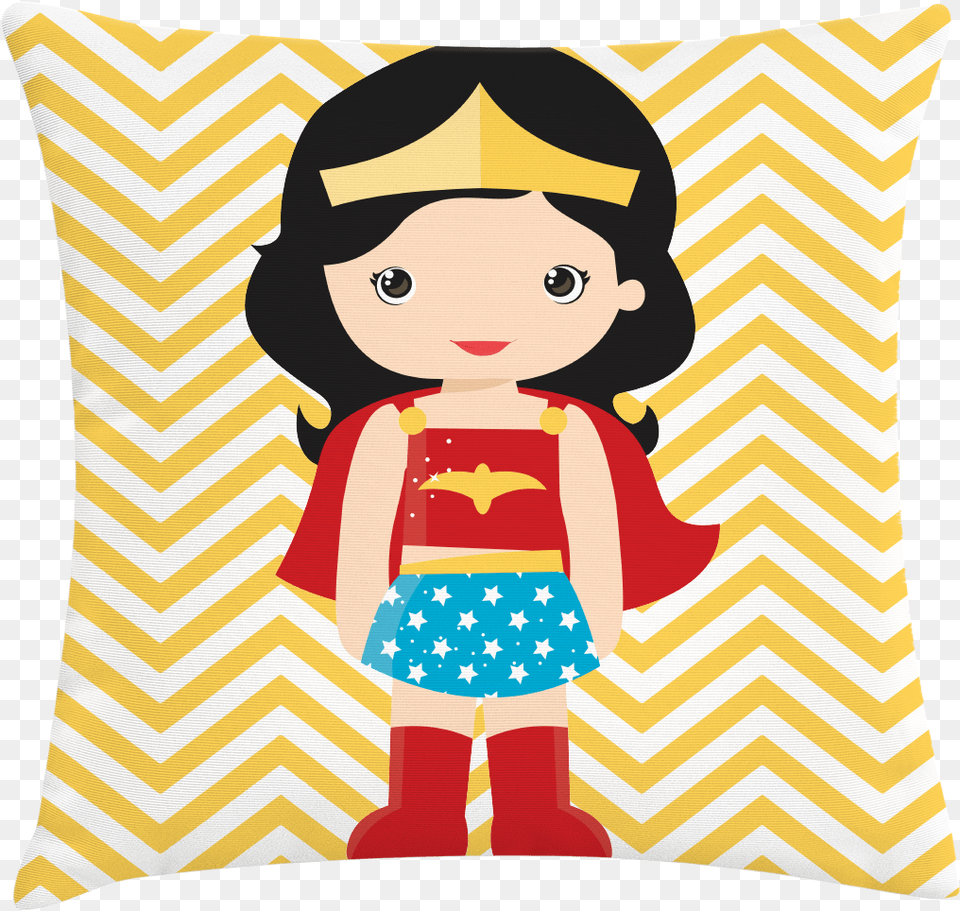 Baby Wonder Woman Clipart Cartoon Baby Wonder Woman, Cushion, Home Decor, Person, Pillow Free Png Download