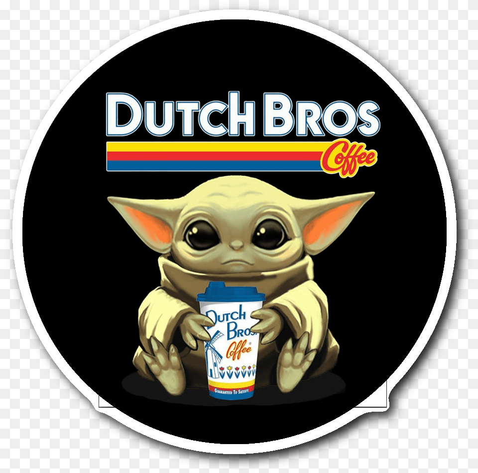 Baby Yoda Drink Dutch Bros Coffee Dutch Bros, Cup, Disposable Cup, Cream, Dessert Free Transparent Png