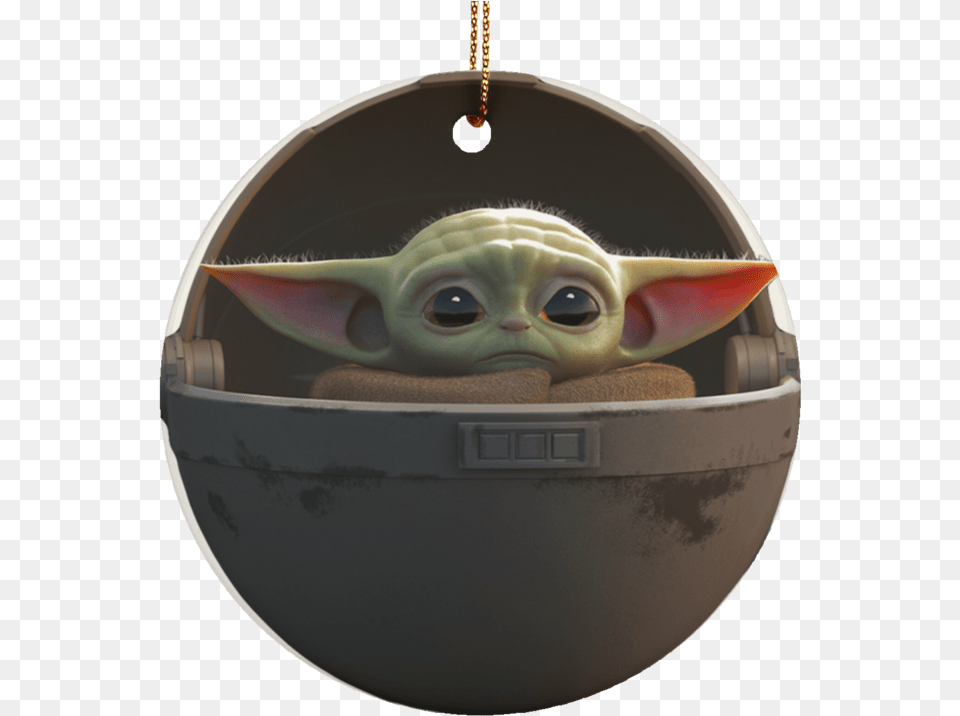 Baby Yoda Floating Pod Christmas Tree Ornament Baby Yoda Floating In A Pod, Photography, Sphere, Switch, Electrical Device Free Transparent Png
